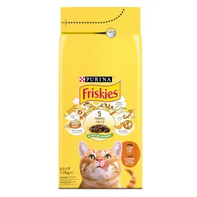 (10 Items) Purina Friskies with Beef, Chicken and Vegetables Cat Dry food 1.7Kg