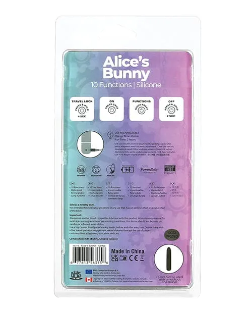 Alice's Bunny Rechargeable Bullet with Rabbit Sleeve