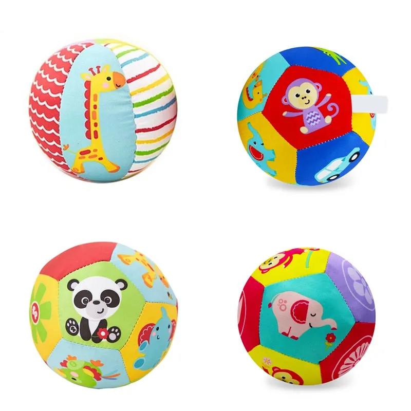 Baby Toys For Children Animal Ball Soft Plush Mobile Toy With Sound Baby Rattle Infant Body Building Ball Toy For Baby Gift