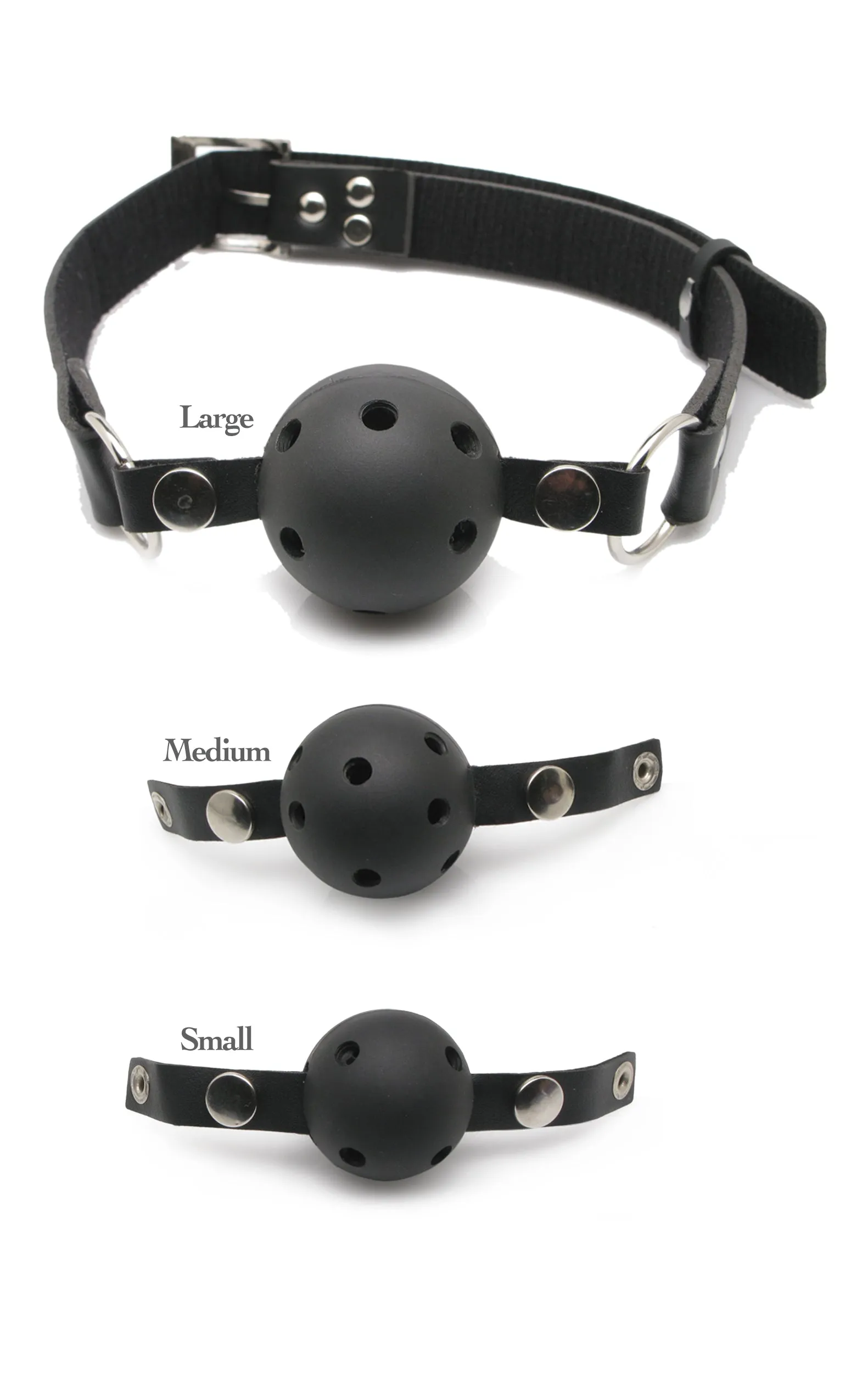 Beginner's Fun Ball Gag Set with Adjustable Strap