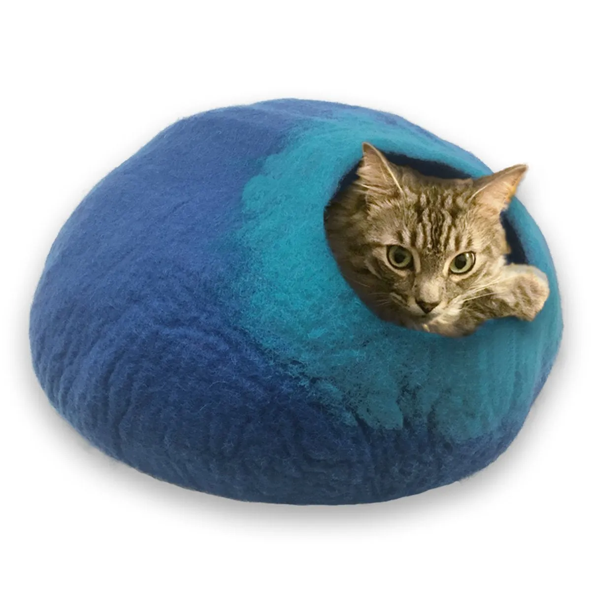 Blue and Turquoise Cat Cave | Pet Bed