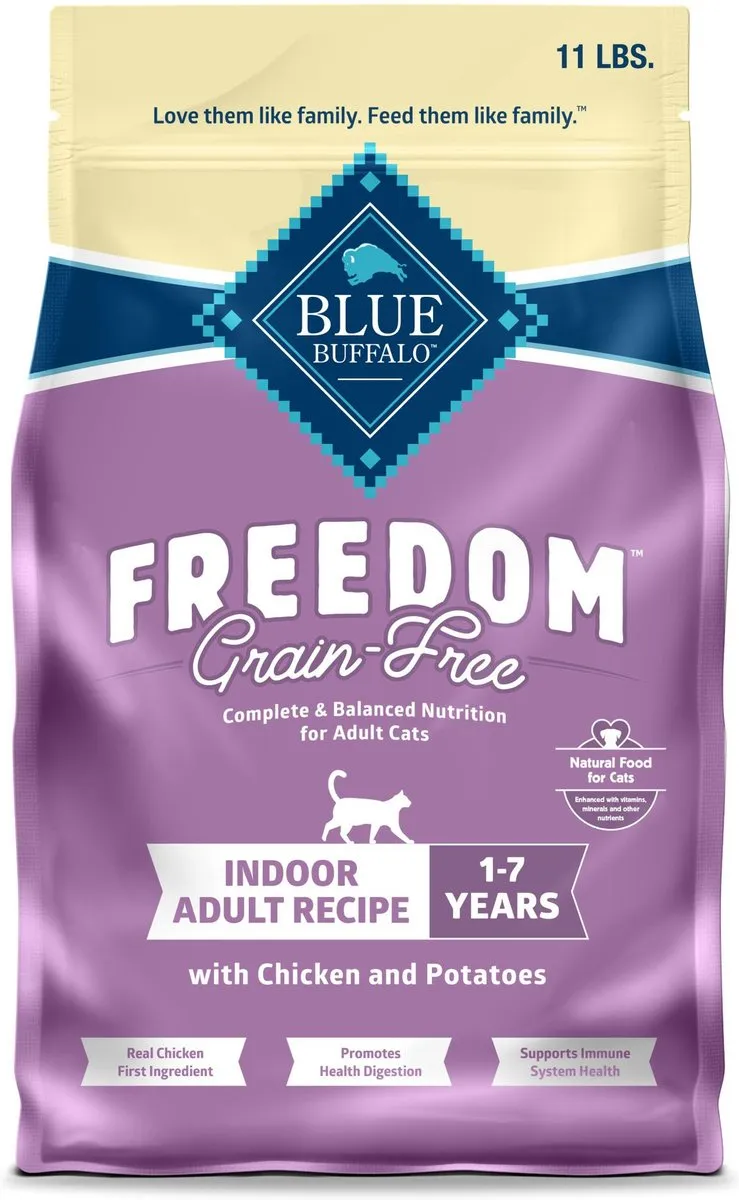 Blue Buffalo Freedom Indoor Adult Chicken Recipe Grain-Free Dry Cat Food