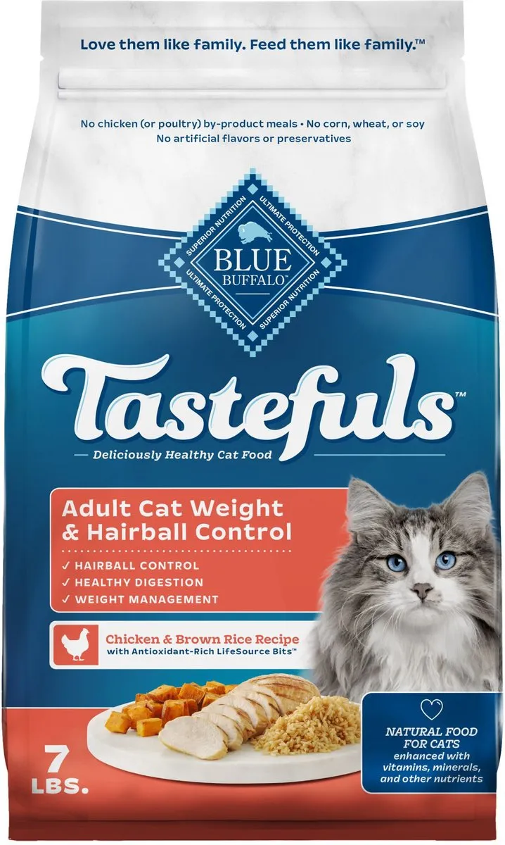 Blue Buffalo Tastefuls Indoor Hairball & Weight Control Chicken & Brown Rice Recipe Adult Dry Cat Food