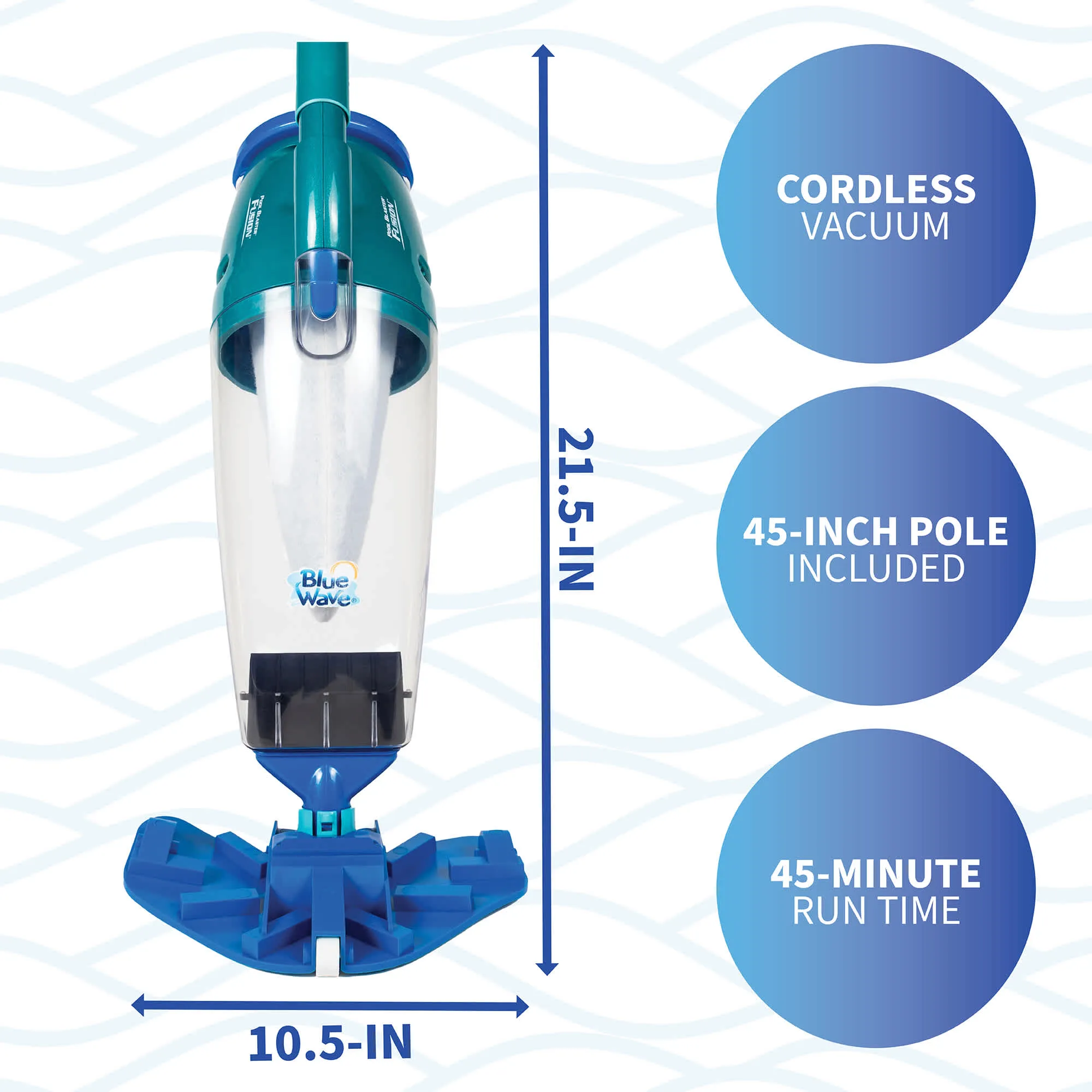 Blue Wave® Pool Blaster® Fusion™ PV-10 Hand-Held Lithium Cleaner