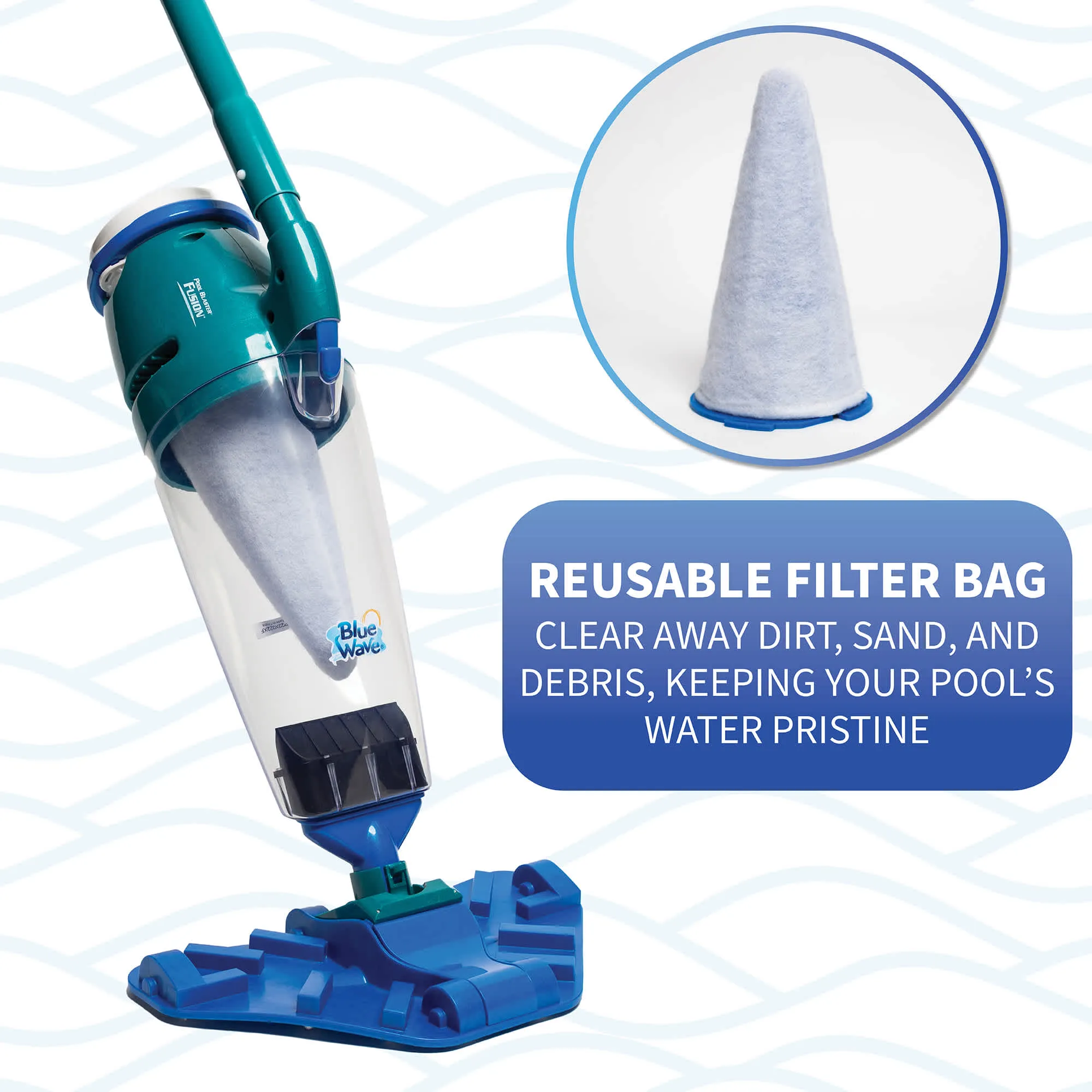 Blue Wave® Pool Blaster® Fusion™ PV-10 Hand-Held Lithium Cleaner