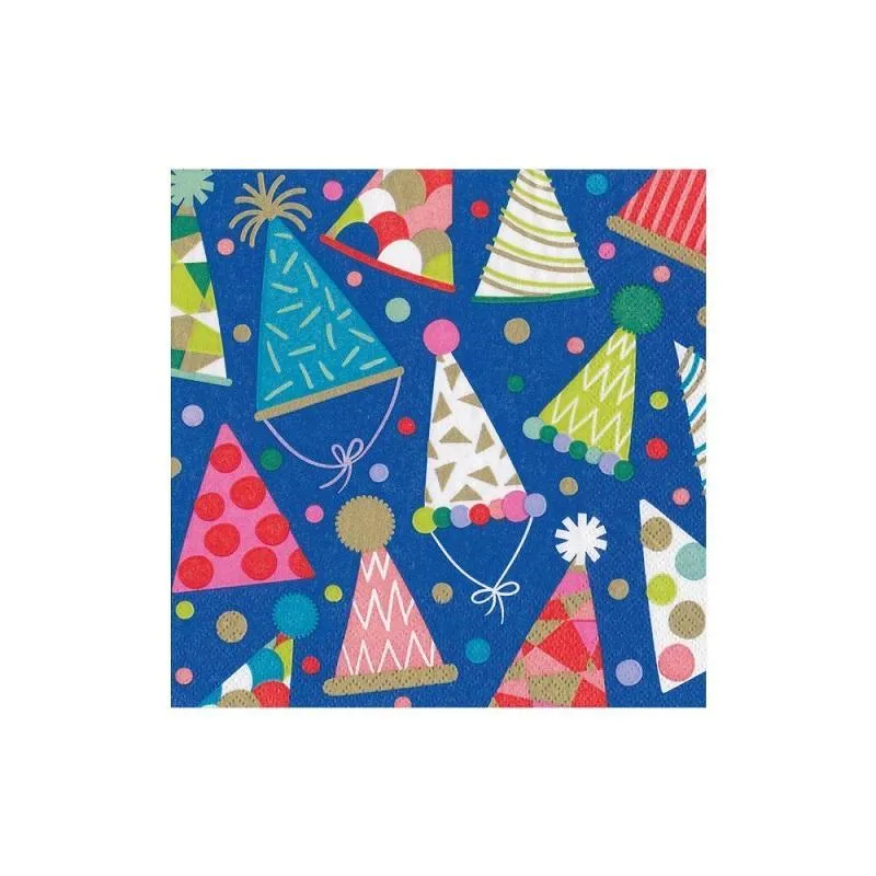 Caspari Party Hats Paper Cocktail Napkins - 20Pk