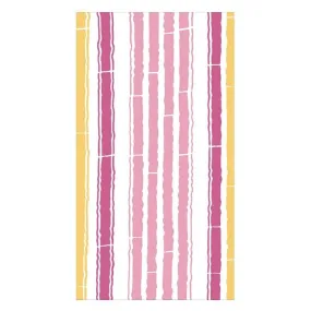 Caspari Stripe Guest Towel Napkins in Fuchsia & Pink - 15 Pack