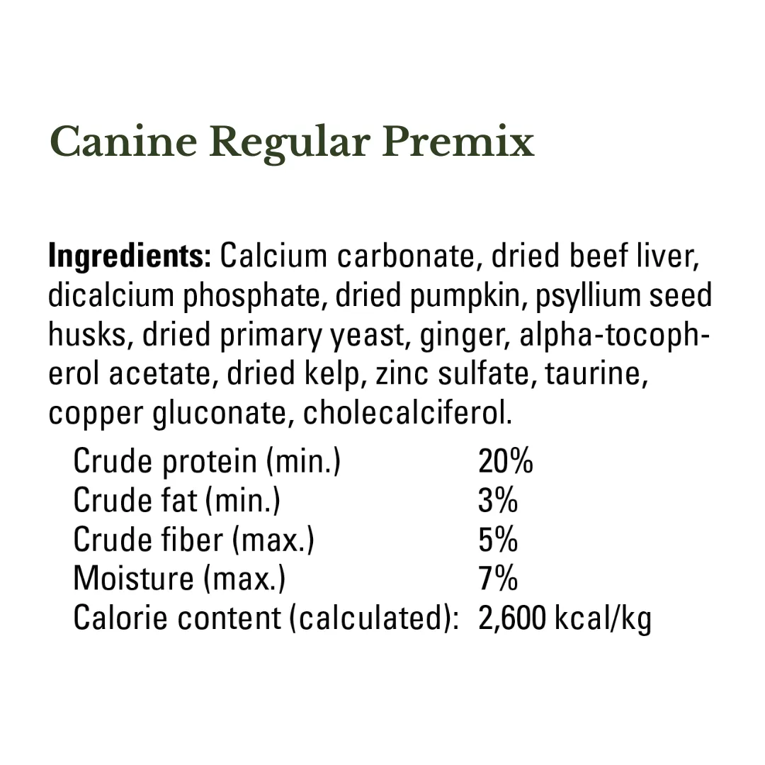 Dog Food Premix: Canine Supplements for Homemade Food