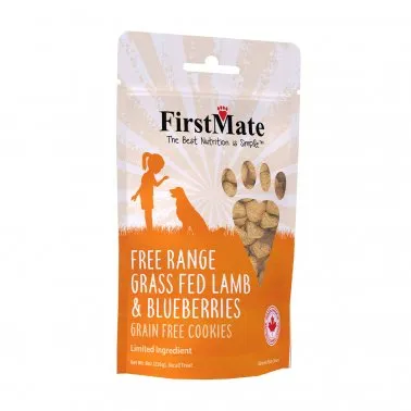 FirstMate Free Range Grass Fed Lamb with Blueberry Treats for Dogs