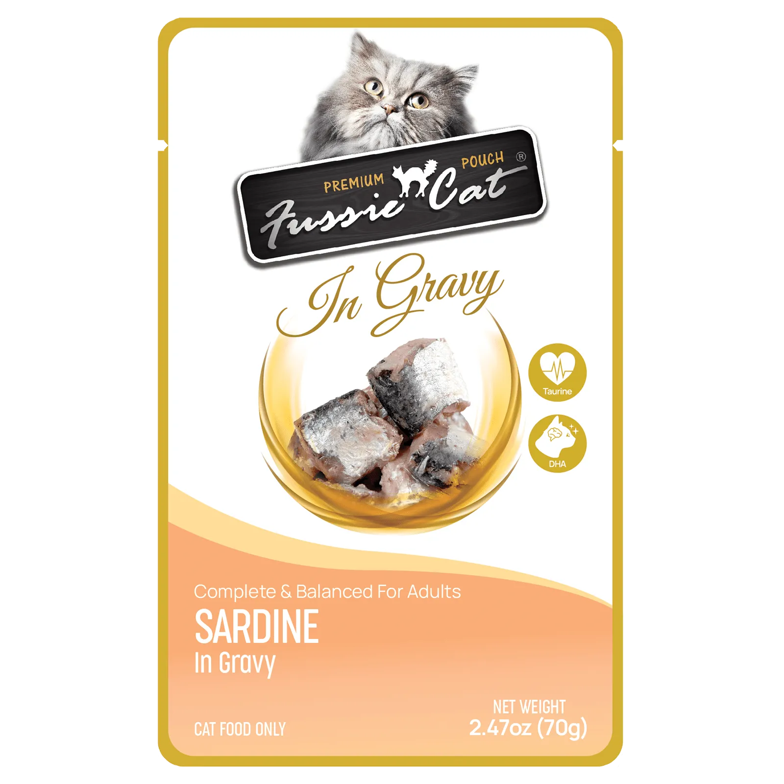 Fussie Cat Premium Pouch Sardine in Gravy Cat Food