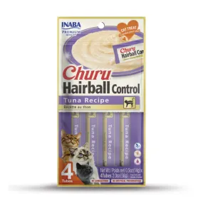 INABA CHURU CAT HAIRBALL CONTROL with tuna 4*14g