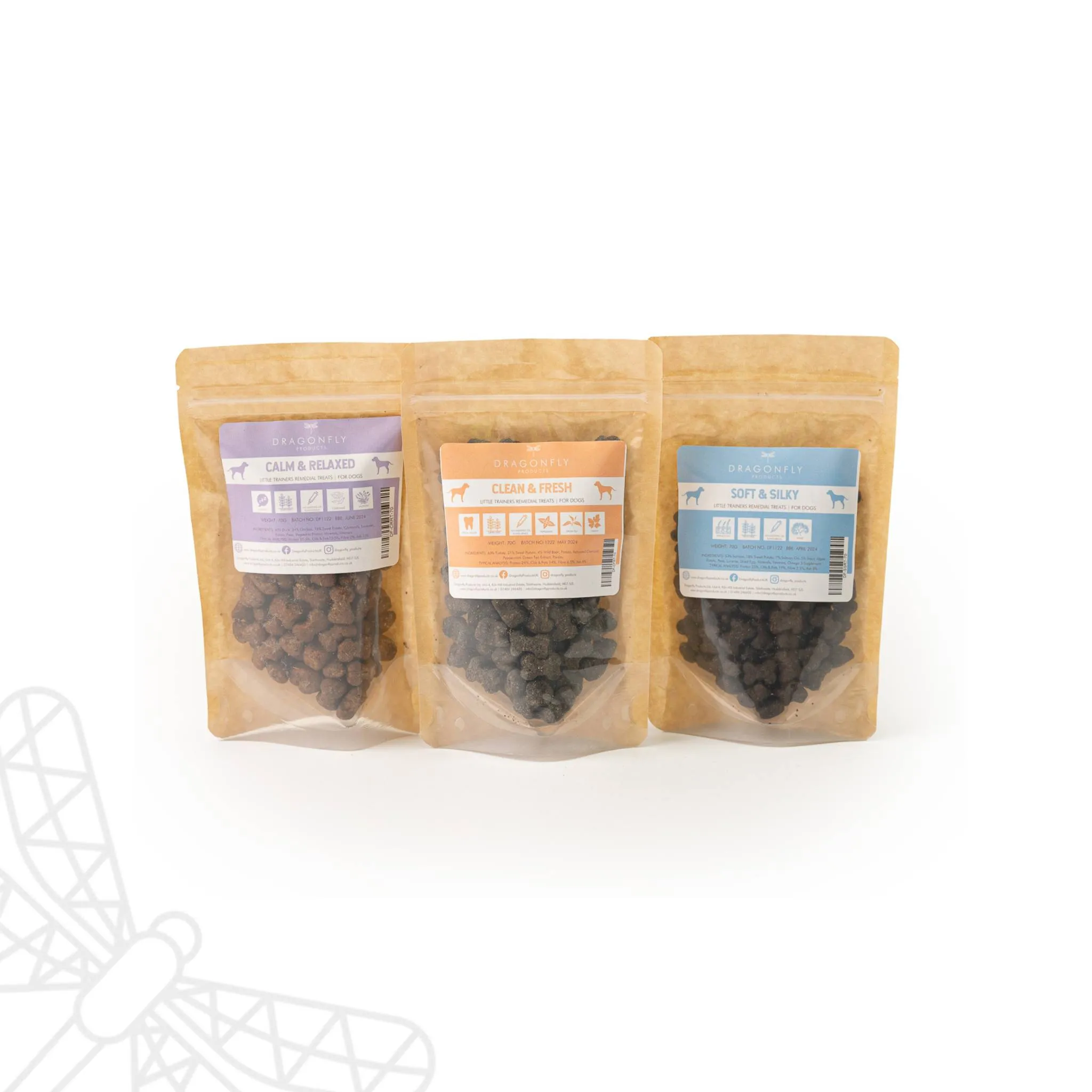 Little Trainers Functional Training Treats Bundle 3x70g (Calm & Relaxed, Clean & Fresh, Soft & Silky)