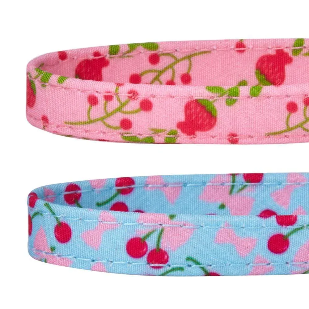 Lovely Cherry & Floral Cat Collar, 2 Pack