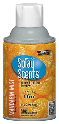 Metered Air Fresheners SprayScents® Mandarin Mist Champion Sprayon 7 oz Can - 5309, Box of 12