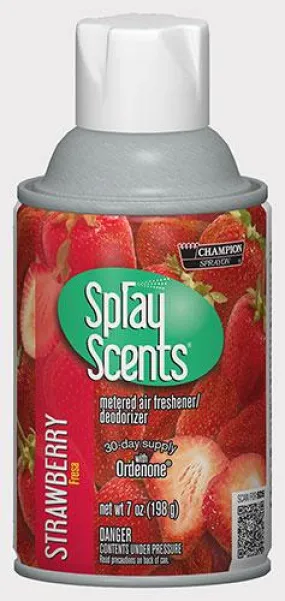 Metered Air Fresheners SprayScents® Strawberry Champion Sprayon 7 oz Can - 5193, Box of 12