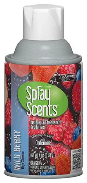 Metered Air Fresheners SprayScents® Wild Berry Champion Sprayon 7 oz Can - 5316, Box of 12