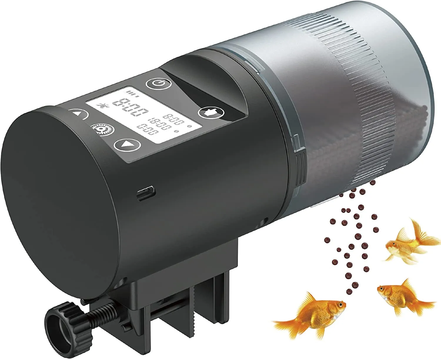 NICREW Programmable Automatic Fish Feeder - Moisture-Proof Dispenser for Aquariums and Fish Tanks, Ideal for Vacations and Weekends