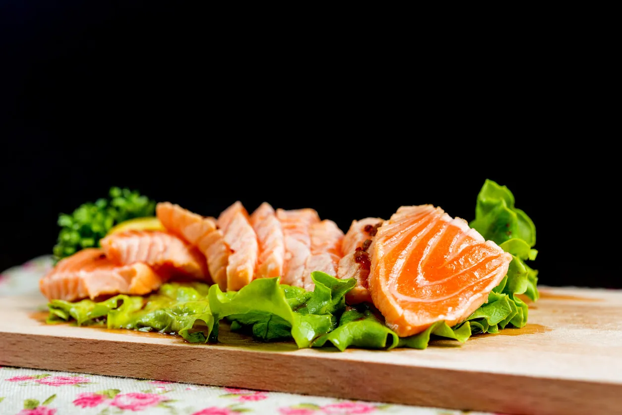 Sashimi Grade Seared Salmon Slices