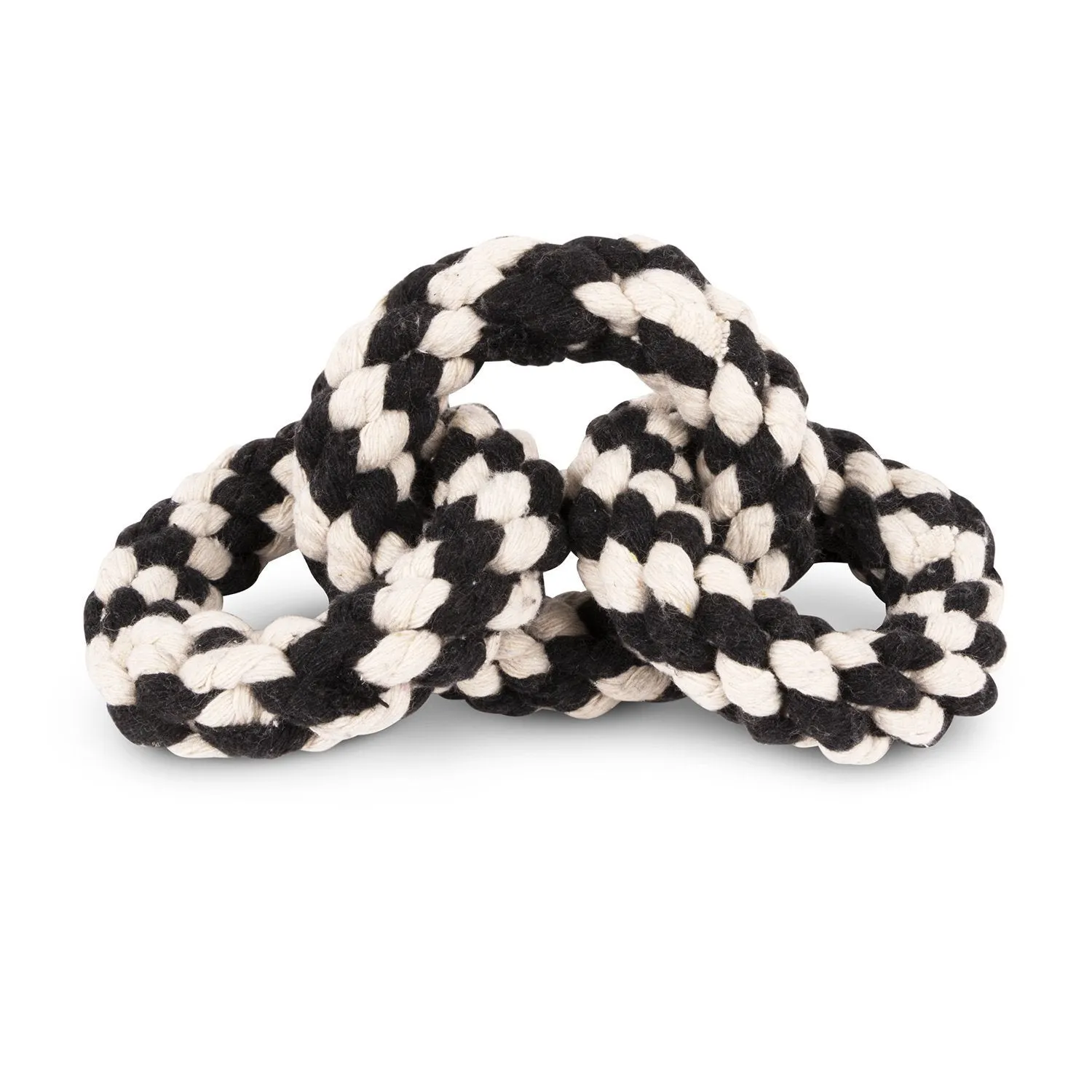 Striped Tri-Ring Rope Dog Toy