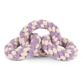 Striped Tri-Ring Rope Dog Toy