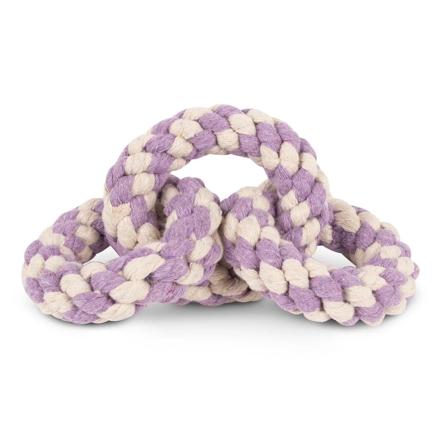 Striped Tri-Ring Rope Dog Toy