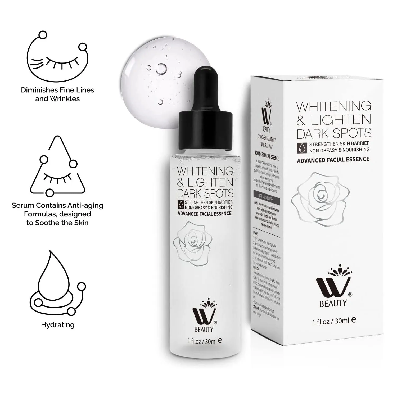 W Beauty Perfect Gift Set of Anti-aging Eye Gel & Hyaluronic Acid Facial Serum